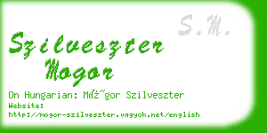 szilveszter mogor business card